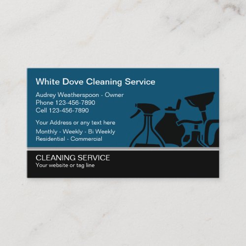 Cool Modern Cleaning Service Business Cards