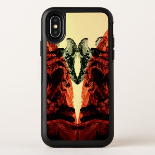 Cool modern collage of historical Rome in red OtterBox Symmetry iPhone X Case