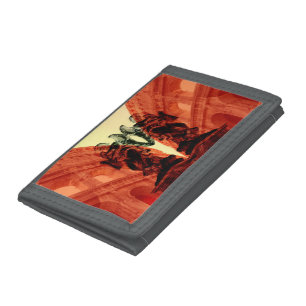 Cool modern collage of historical Rome in red Tri-fold Wallet