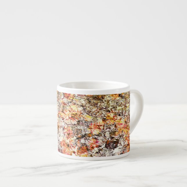Cool, modern, colorful abstract background espresso cup (Front Right)