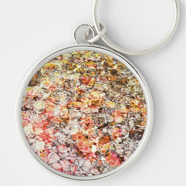 Cool, modern, colorful abstract background keychain (Front)