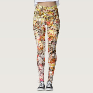 Cool, modern, colorful abstract background leggings