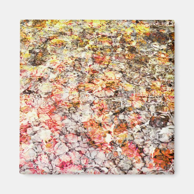 Cool, modern, colorful abstract background magnet (Front)