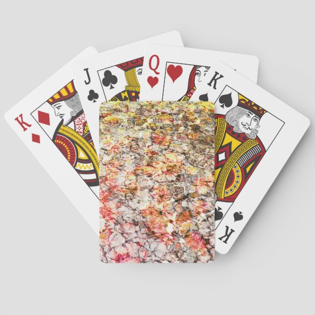 Cool, modern, colorful abstract background poker cards (Back)