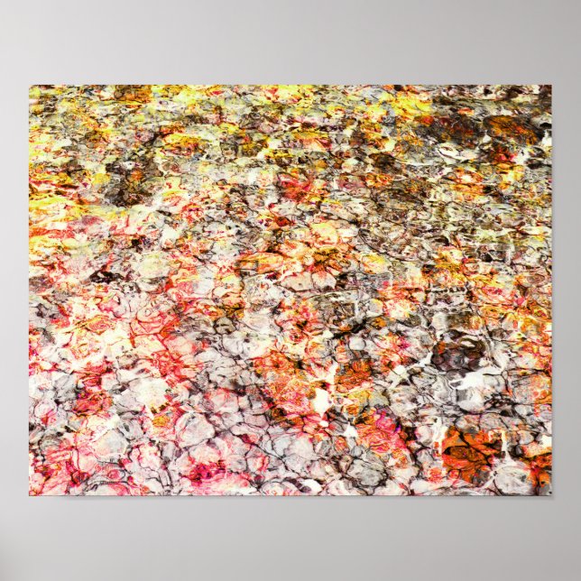 Cool, modern, colorful abstract background poster (Front)