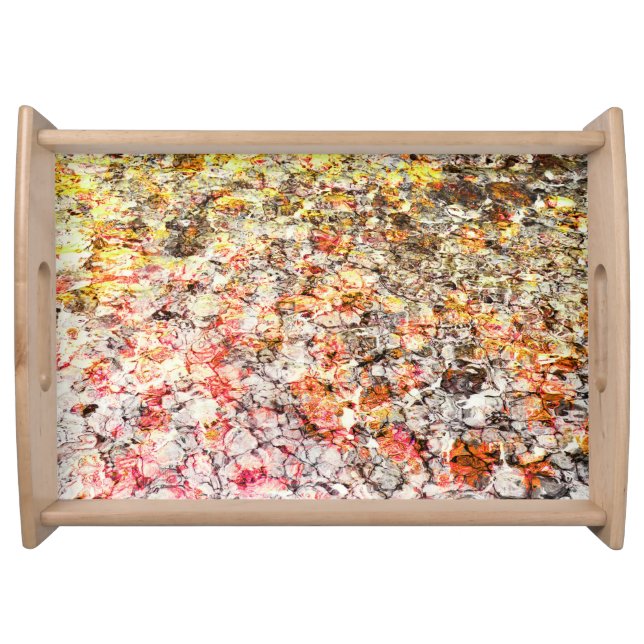 Cool, modern, colorful abstract background serving tray (Front)