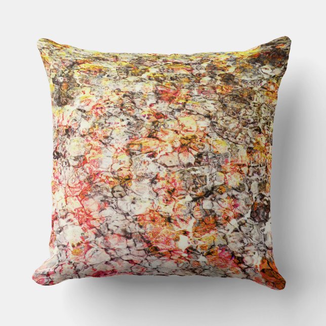 Cool, modern, colorful abstract background throw pillow (Front)