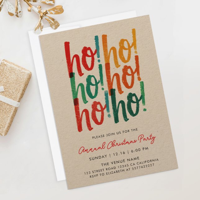 Cool Modern Colorful Christmas Calligraphy Script Invitation (Creator Uploaded)