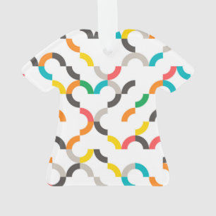 Cool, modern, colorful, trendy circular geometric ornament