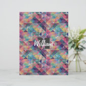 Cool modern colourful triangles geometric pattern (Standing Front)