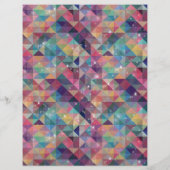 Cool modern colourful triangles geometric pattern (Back)