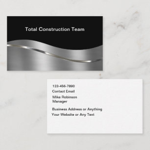 Cool Modern Construction Services Business Card