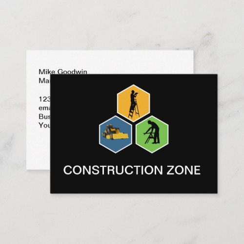 Cool Modern Construction Services Business Card