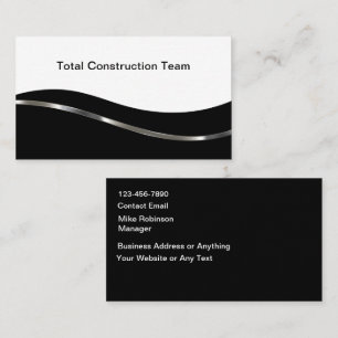 Cool Modern Construction Services Business Card