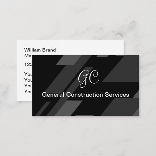 Cool Modern Construction Theme Business Cards