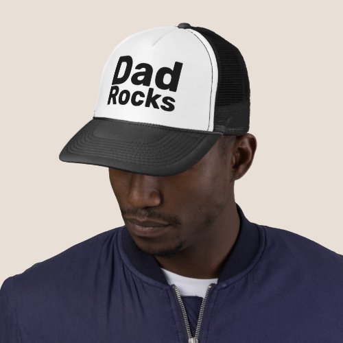 Cool Modern Dad Rocks Trucker Hat