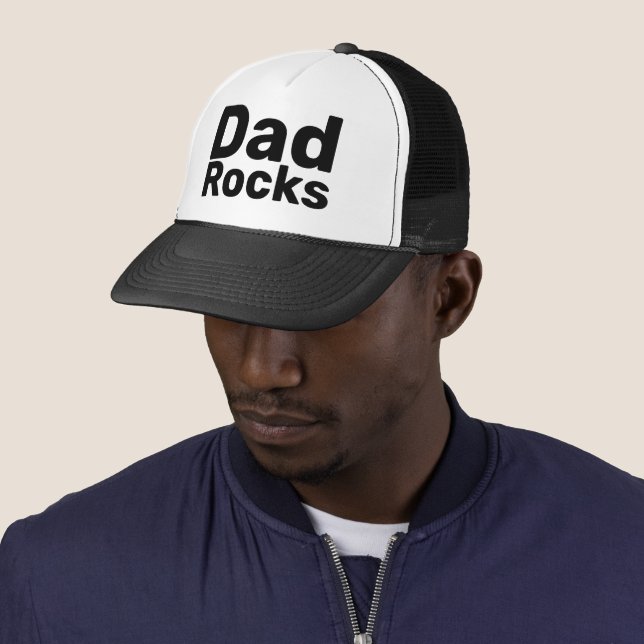 Cool Modern Dad Rocks Trucker Hat (In Situ)