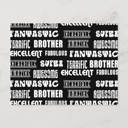 Cool Modern Design for Brothers  Positive Words Postcard