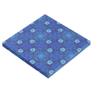 Cool, modern digital art of blue evil eye pattern