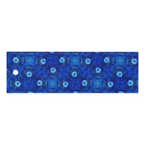 Cool modern digital art of blue evil eye pattern ruler