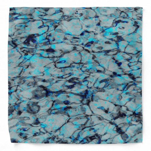 Cool modern digital art of blue watercolor bandana