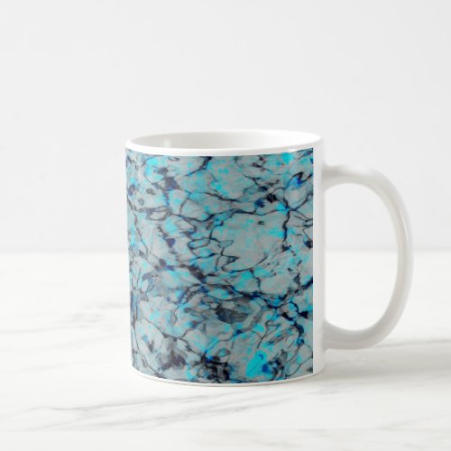 Cool modern digital art of blue watercolor coffee mug