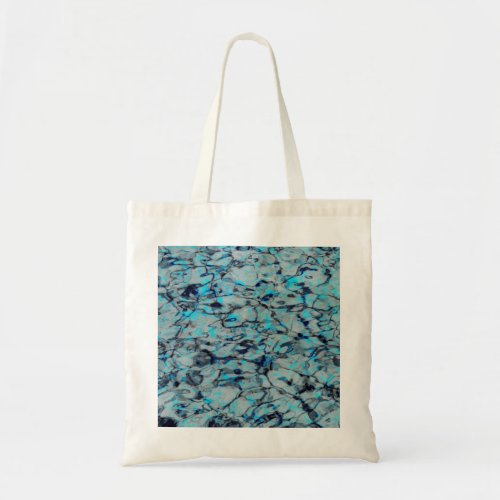 Cool modern digital art of blue watercolor tote bag