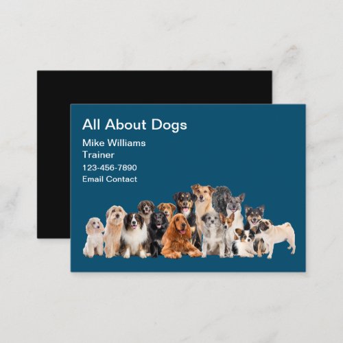 Cool Modern Dog Trainer New Business Cards