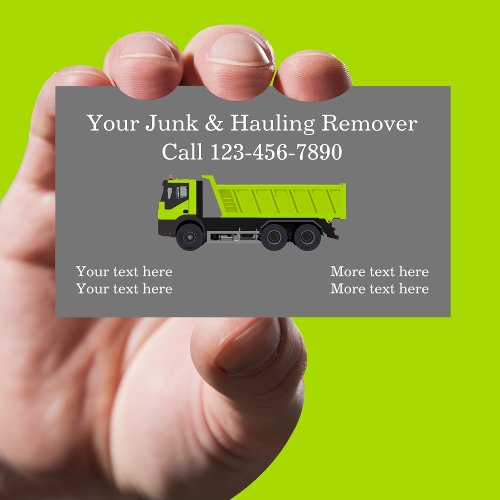 cool Modern Dumpster And Cleanup Business Card