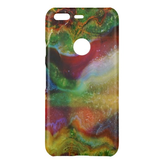 Cool Modern Earth Tones Agate Stone 4a Uncommon Google Pixel Case (Back)