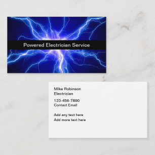 Cool Modern Electrician Business Cards