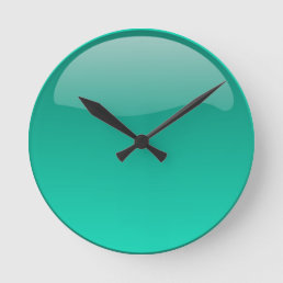 Cool Modern Elegant Seagreen Ombre Pattern Round Clock