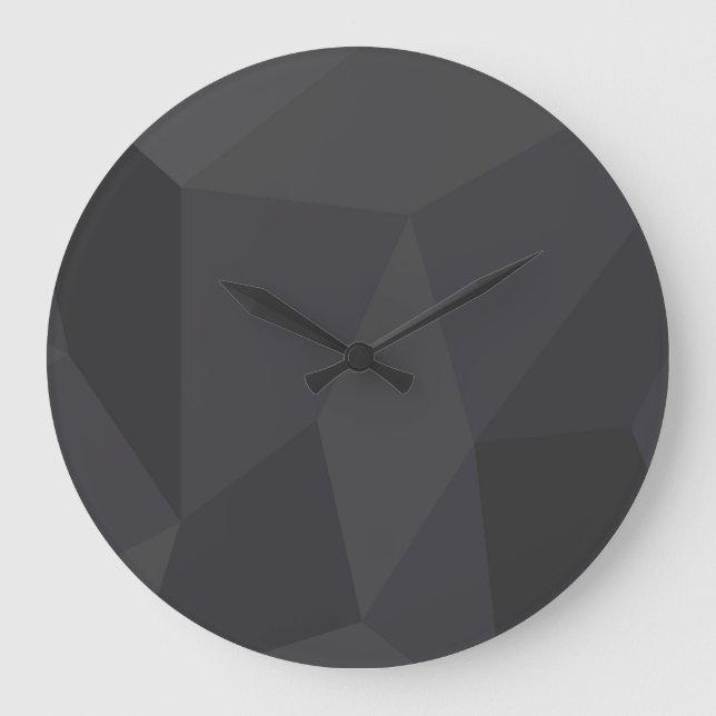 Cool, modern, elegant, trendy trapezoid shapes large clock (Front)