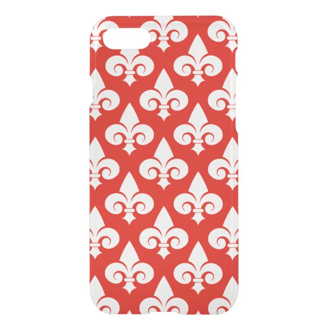 Cool Modern Expression Fleur de lys Pattern Uncommon iPhone Case (Back)