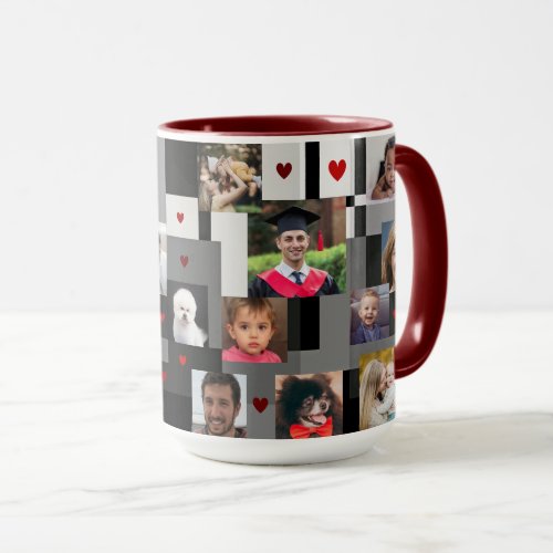 Cool Modern Family Gift Add 18 Photos Love You Dad Mug