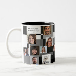 Cool Modern Family Gift For Men 20 Photos Love You Two-Tone Coffee Mug