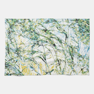 Cool modern floral flower pattern art design towel