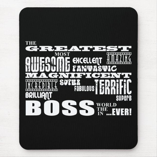Cool Modern Fun Bosses : Greatest Boss Mouse Pad (Front)