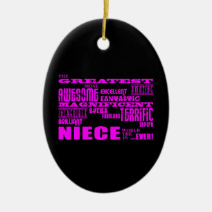 Cool Modern Fun Nieces : Greatest Niece Ceramic Ornament