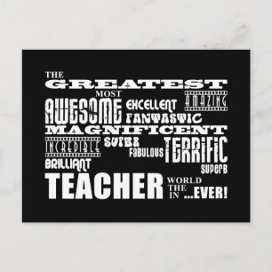 Cool Modern Fun Teachers : Greatest Teacher World Postcard