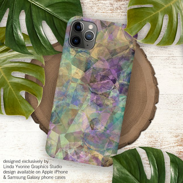 Cool Modern Funky Retro Polygon Mosaic Art Pattern Case-Mate iPhone Case (Creator Uploaded)