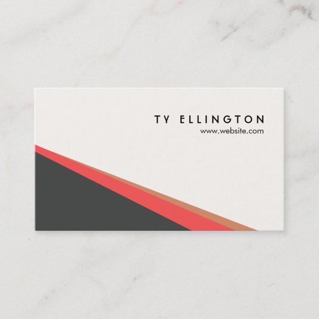 Cool Modern Geometric Abstract Business Card (Front)