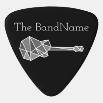 cool, modern & geometric electric-guitar on black guitar pick cool, modern & geometric electric-guitar on black guitar pick