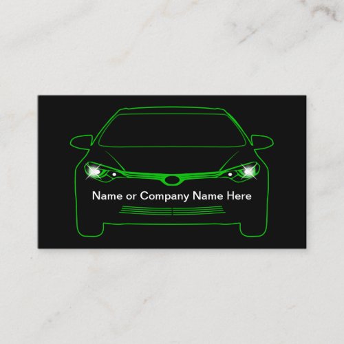 Cool Modern Glow Automotive Theme Business Cards