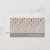 Cool Modern Gold and Tan Zen Pattern Business Card (Front/Back)