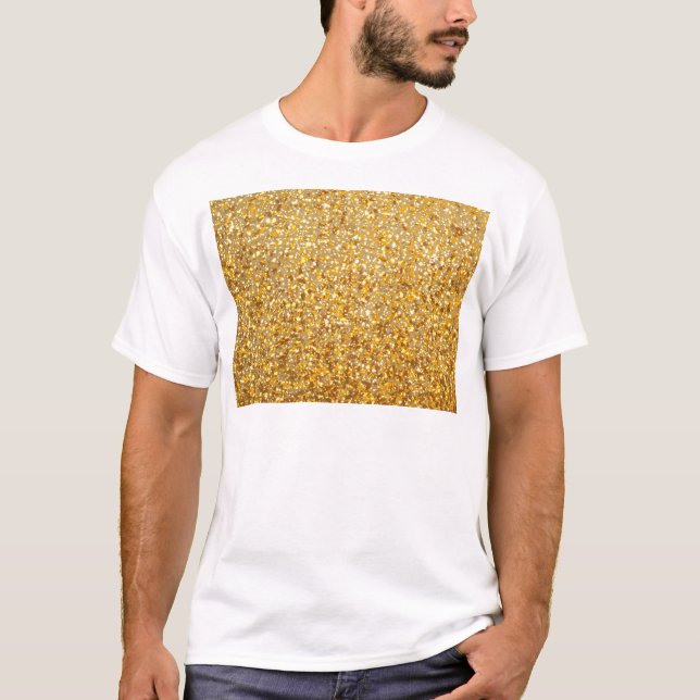 COOL MODERN GOLD WITH GLITTER T-Shirt (Front)