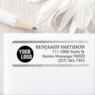Cool Modern Grey Distressed Custom Return Address Label