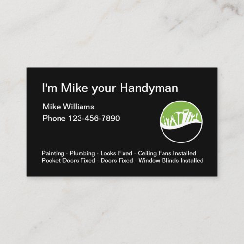 Cool Modern Handyman Business Card Template