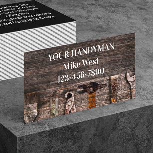 Cool Modern Handyman Double Side Business Cards