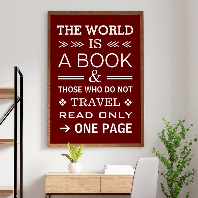 Cool Modern Inspirational Typography Travel Quote Poster (Creator Uploaded)